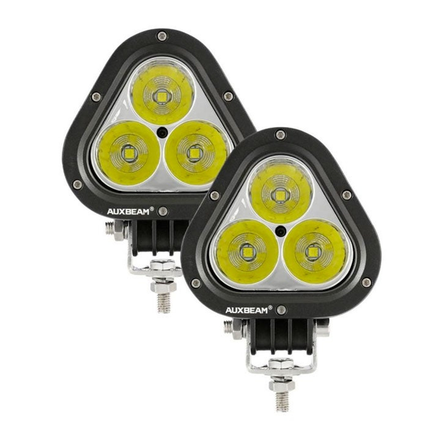 Auxbeam 4 Inch Combo Beam Triangle LED Pods (Yellow/White) - Taco