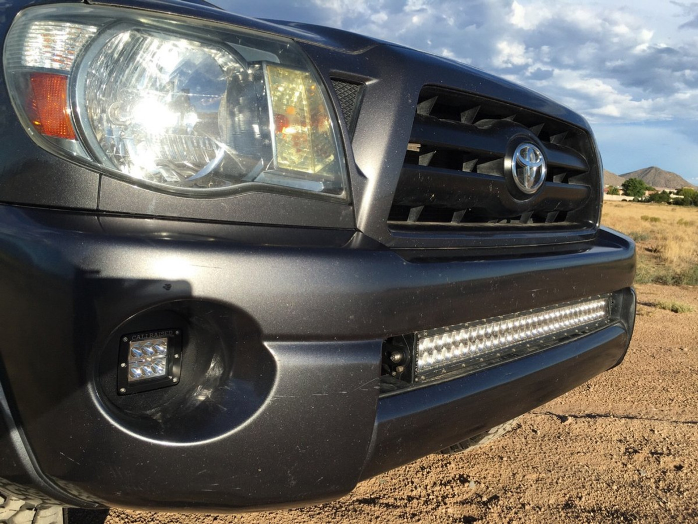 Image of 2005-2011 TOYOTA TACOMA LED FOG LIGHT POD REPLACEMENTS BRACKETS KIT.
