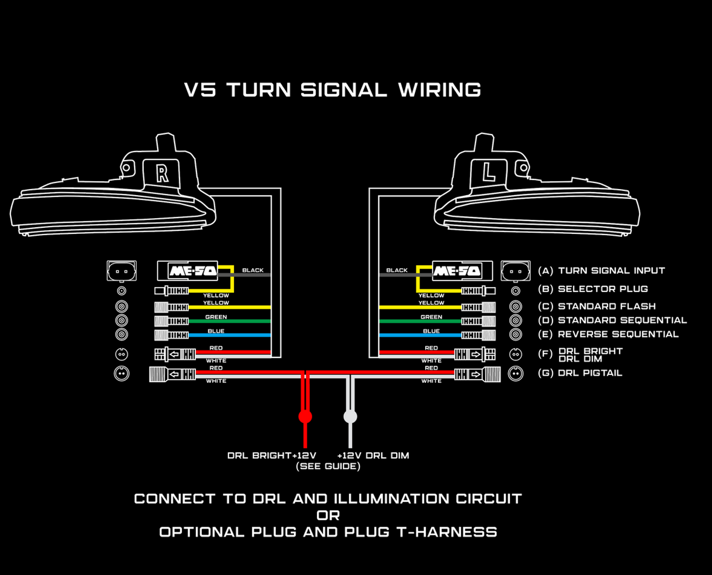 Image of Meso Customs V5 Switchback Mirror Turn Signals.