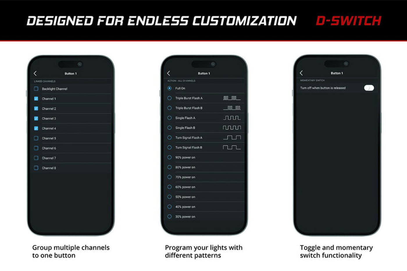 Image of Diode Dynamics D-Switch 8-Channel Switch Panel.