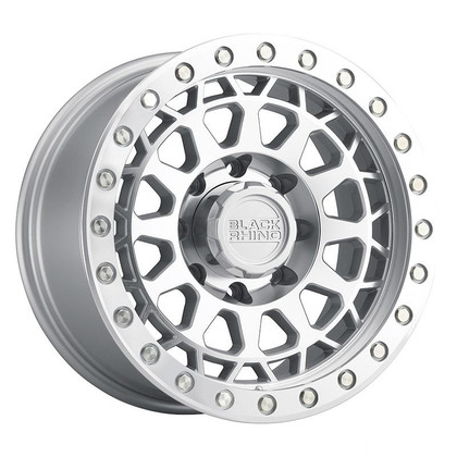 Image of Black Rhino Wheels - Primm - Silver w/ Mirror Face & Lip Edge.