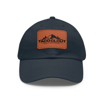 Image of Taco Clout Leather Patch Dad Hat - Built Different.