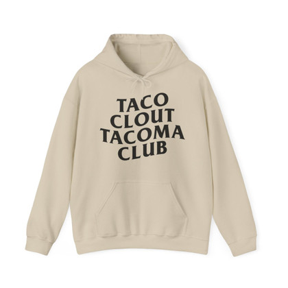 Image of Taco Clout Tacoma Club Unisex Heavy Blend™ Hooded Sweatshirt.