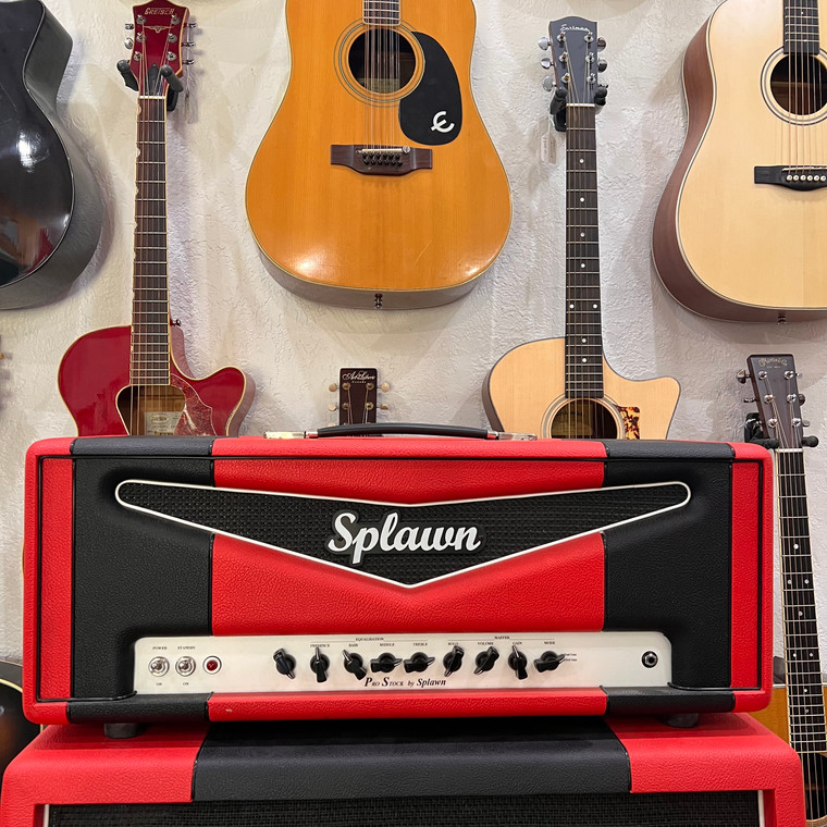 Splawn Pro Stock 100 "Marshall Super Lead" Style 100-watt Amp Head- Red