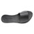 Top view of theThe Linda Women's Leather Slide Sandal in black color, sustainably made by Brave Soles