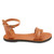 Side view of the Women's Bohemia leather sandals that are sustainably made by Brave Soles in caramel color