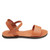 Side view of the Aventura Women's walking sandal sustainably made by Brave Soles in Caramel color