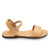 Side view of the Aventura Women's walking sandal sustainably made by Brave Soles in natural color