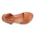 Top view of the Aventura Women's walking sandal sustainably made by Brave Soles in Caramel color