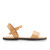 Low side view of the Aventura Women's walking sandal sustainably made by Brave Soles in natural color