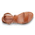 Top view of Brave Soles Sustainably made Jasmine leather sandals in caramel color