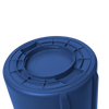 FG262073BLUE - Rubbermaid BRUTE Container with Recycling Graphic - 75.7 Ltr - Blue - Base Handles and Dolly Locking System