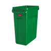 Rubbermaid Slim Jim with Venting Channels - 60 Ltr - Green - 1955960