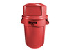 Rubbermaid BRUTE Dome Lid - 121.1 Ltr - Red