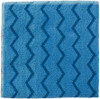 FGQ62000BL00 - Blue microfibre cloth with a woven zig-zag pattern that assists with removing stubborn dirt and grime