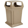 Rubbermaid Ranger Container W/4 Opening Top 170.3 L - Beige