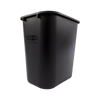 FG295600BLA - Rubbermaid Rectangular Wastebasket -  26.6 Ltr - Black