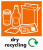 Small Waste Stream Sticker - Dry Recycling
