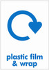 Large A4 Waste Stream Sticker - Plastic Film & Wrap