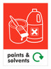 Large A4 Waste Stream Sticker - Paints & Solvents