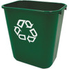 Rubbermaid Rectangular Wastebasket 26.6 L - Green - FG295606GRN