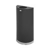 Rubbermaid Half-Round Open Top Bin - 45 Ltr - Black/Chrome - FGSO1220PLBK