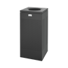 Rubbermaid Silhouettes Square Open Top Bin - 60 Ltr - Textured Black - FGSC14EPLTBK