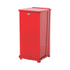 Rubbermaid Defender Square Pedal Bin with Plastic Liner - 49 Ltr - Red - FGST24EPLRD