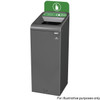 2154727 - Rubbermaid Configure Container with Glass Recycling Label - 57 Ltr - Green - Fitted with Optional Billboard