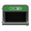 2154761 - Configure Container with Glass Recycling Label - 125 Ltr - Green - Overhead Showing Label & Aperture