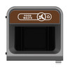 2154756 - Rubbermaid Configure Container with Food Waste Label - 87 Ltr - Brown - Overhead Showing Label & Aperture