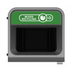 2154758 - Rubbermaid Configure Container with Mixed Recycling Label - 87 Ltr - Green - Overhead Showing Label & Aperture