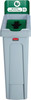 2185055 - Rubbermaid Slim Jim Recycling Station - 87 Ltr - Mixed Recycling (Green) - Front