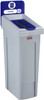 2185054 - Rubbermaid Slim Jim Recycling Station - 87 Ltr - Paper Recycling (Blue)