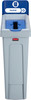 2185054 - Rubbermaid Slim Jim Recycling Station - 87 Ltr - Paper Recycling (Blue) - Front