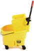 Rubbermaid WaveBrake Side Press Bucket & Wringer - 24 Ltr - Yellow - FG748000YEL - Side