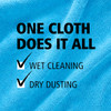 Rubbermaid HYGEN R-40 Recycled Microfibre Cloth - Yellow - 1820580 - One Cloth for Wet & Dry