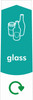BNSC60G - Soho Recycling Bin - 60 Ltr - Glass - PC115G Slim Glass Recycling Bin Sticker Only
