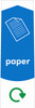BNSC60P - Soho Recycling Bin - 60 Ltr - Paper Recycling - PC115P Slim Paper Recycling Sticker Only