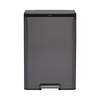 Rubbermaid Elite Dual Stream Pedal Bin - 39 Ltr - Charcoal - 2145987 - Front Facing