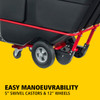 5 Inch Swivel Castors and 12 Inch Wheels Enable Easy Manoeuvrability