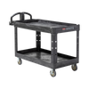 Rubbermaid BRUTE Heavy-Duty 2-Shelf Utility Cart - Large - Black - FG454600BLA