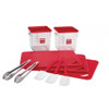 Rubbermaid Food Solution 12 Piece Red Kit - 2002723
