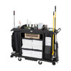 Rubbermaid Side-Load Linen Bag Fitted to Fully Loaded Housekeeping Cart