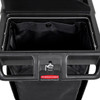 Overhead view of Rubbermaid Vinyl Rubbish Bag (2202530) fitted to a housekeeping trolley.
