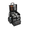 Image of Rubbermaid Medium Quick Cart Loaded with Supplies and Handle Extended Image of Rubbermaid Medium Quick Cart Loaded with Supplies and Handle Extended