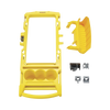 Image Showing All Components of Rubbermaid Slim Jim Rim Caddy - Yellow - 2032955