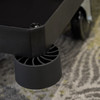 Close-up of Rubbermaid Bumper Kit & Vacuum Rack Installed on Cart