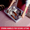 Strong handles for secure lifting and carrying