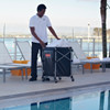 A Pool Attendant Delivers Clean Towels to Sun Loungers Using 150 Ltr X-Cart Frame Fitted with Vinyl Bag